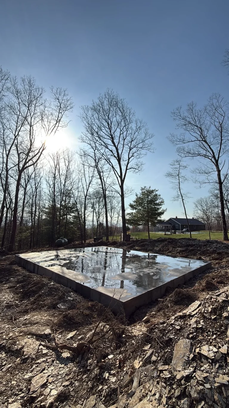 Concrete Slab Foundation Sunset by Roe Jan Construction